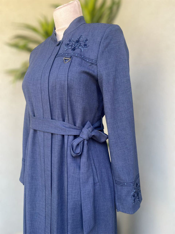 جلباب بدون بطانة بتطريزة ناعمة