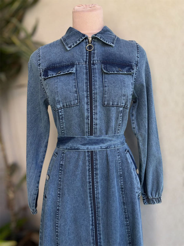 جلباب فستان جينز